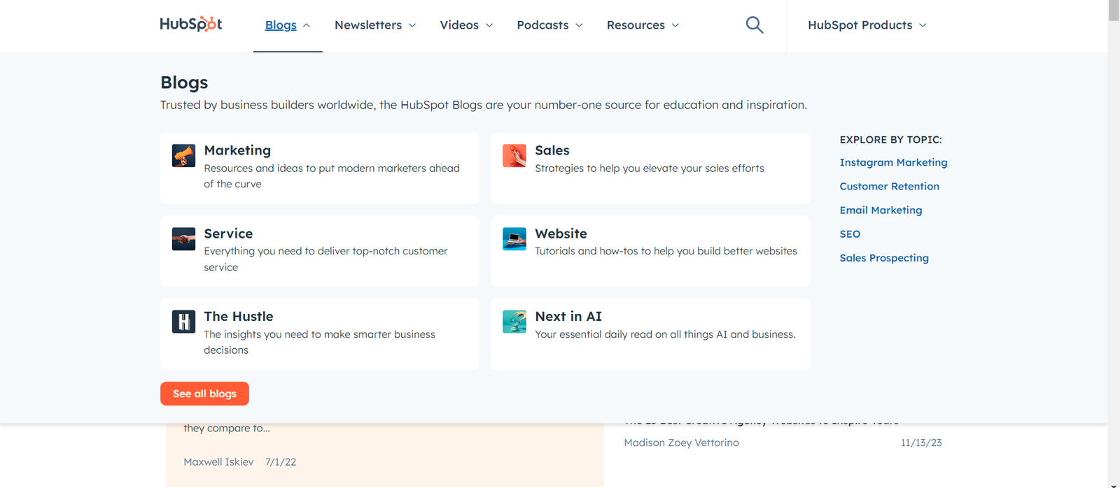 hubspot B2B blog